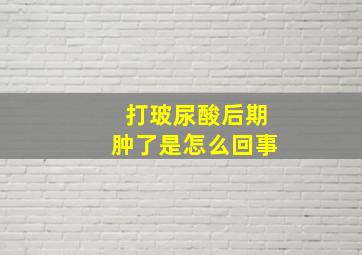 打玻尿酸后期肿了是怎么回事