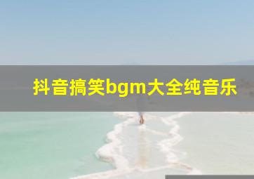 抖音搞笑bgm大全纯音乐