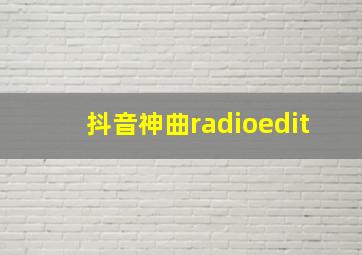 抖音神曲radioedit