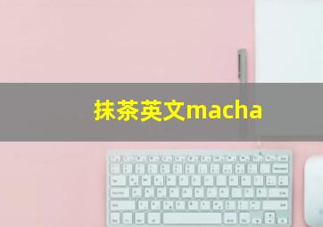 抹茶英文macha