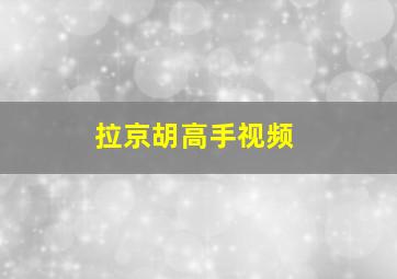 拉京胡高手视频