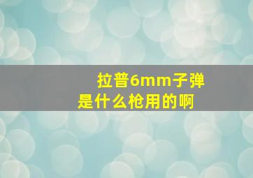 拉普6mm子弹是什么枪用的啊