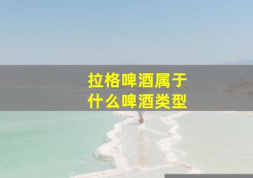 拉格啤酒属于什么啤酒类型