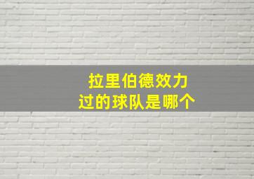 拉里伯德效力过的球队是哪个