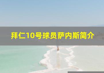 拜仁10号球员萨内斯简介