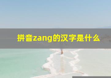 拼音zang的汉字是什么