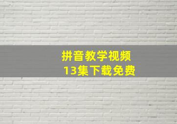 拼音教学视频13集下载免费