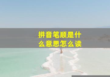 拼音笔顺是什么意思怎么读