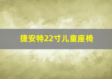 捷安特22寸儿童座椅