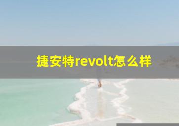 捷安特revolt怎么样