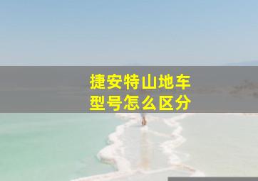 捷安特山地车型号怎么区分