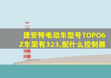 捷安特电动车型号TOPO6Z车架有323,配什么控制器