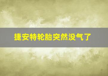 捷安特轮胎突然没气了