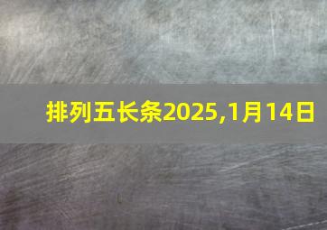 排列五长条2025,1月14日