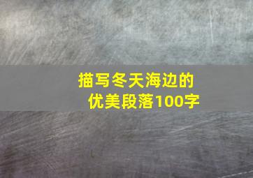 描写冬天海边的优美段落100字