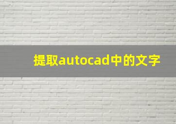 提取autocad中的文字