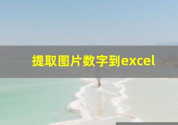 提取图片数字到excel