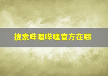 搜索哔哩哔哩官方在哪