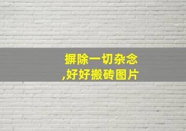 摒除一切杂念,好好搬砖图片