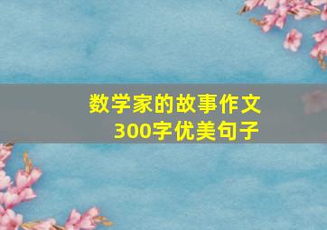 数学家的故事作文300字优美句子