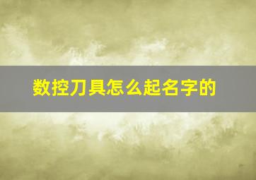 数控刀具怎么起名字的