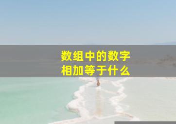 数组中的数字相加等于什么