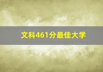 文科461分最佳大学