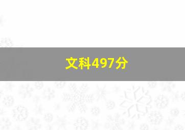 文科497分