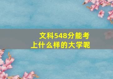 文科548分能考上什么样的大学呢