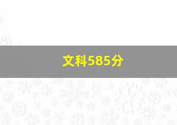 文科585分