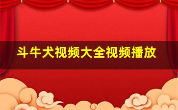 斗牛犬视频大全视频播放