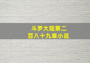 斗罗大陆第二百八十九章小说