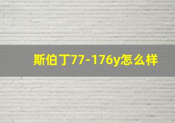 斯伯丁77-176y怎么样