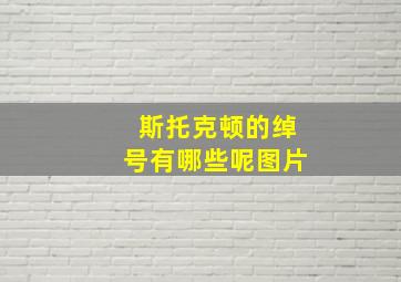 斯托克顿的绰号有哪些呢图片