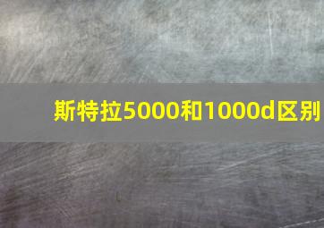 斯特拉5000和1000d区别