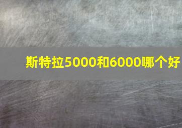 斯特拉5000和6000哪个好