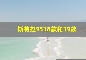 斯特拉9318款和19款