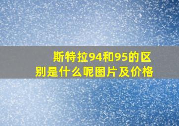 斯特拉94和95的区别是什么呢图片及价格