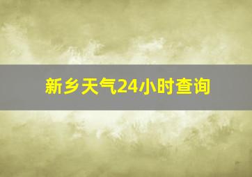 新乡天气24小时查询