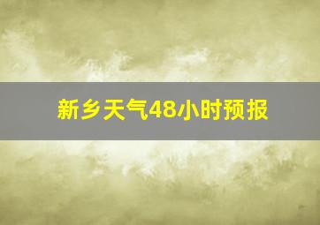 新乡天气48小时预报