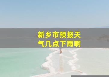 新乡市预报天气几点下雨啊