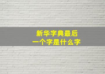 新华字典最后一个字是什么字