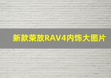 新款荣放RAV4内饰大图片