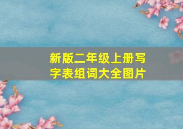 新版二年级上册写字表组词大全图片