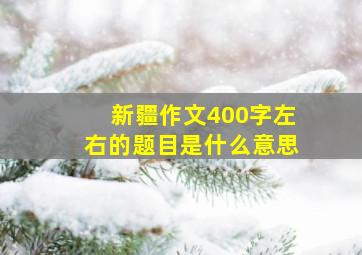 新疆作文400字左右的题目是什么意思