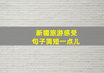 新疆旅游感受句子简短一点儿