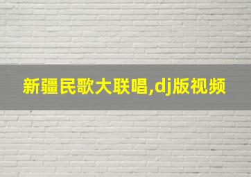 新疆民歌大联唱,dj版视频