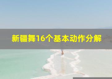 新疆舞16个基本动作分解