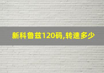 新科鲁兹120码,转速多少