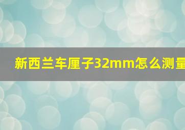 新西兰车厘子32mm怎么测量